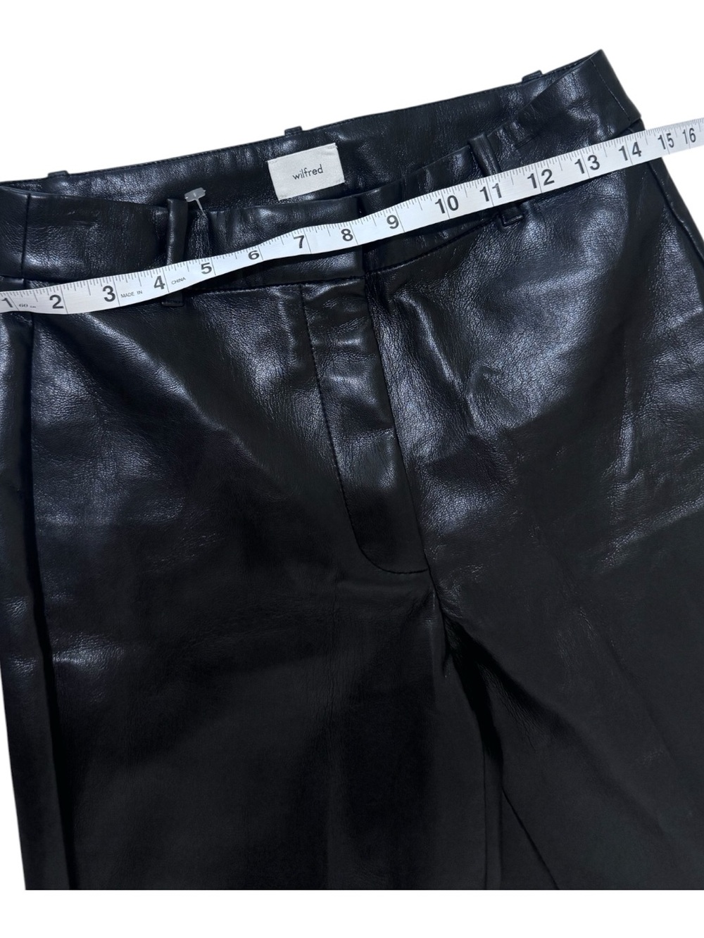Wilfred Black Faux Leather Boot Cut Pants - Picture 5 of 7